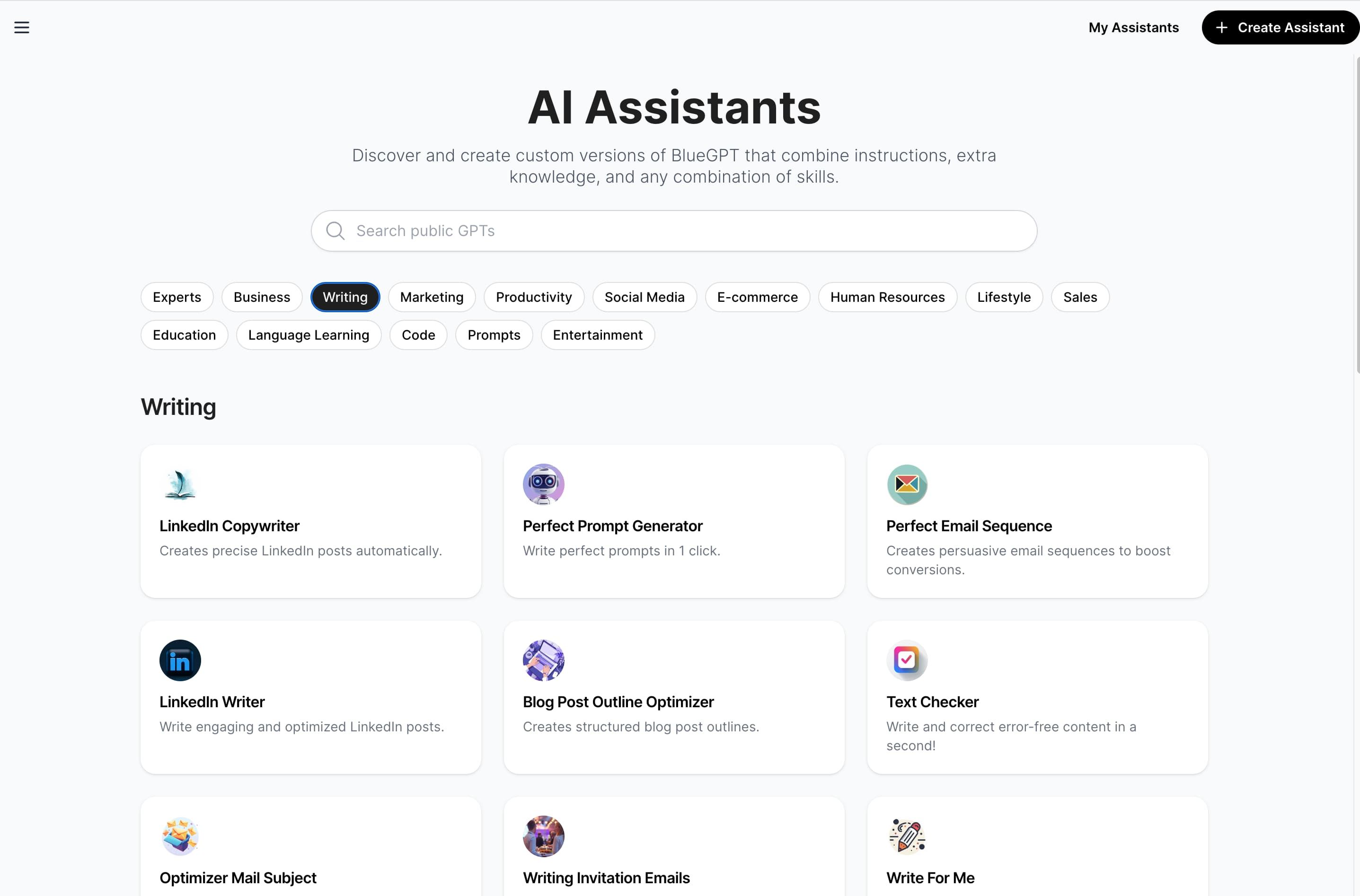 BlueGPT AI Assistants