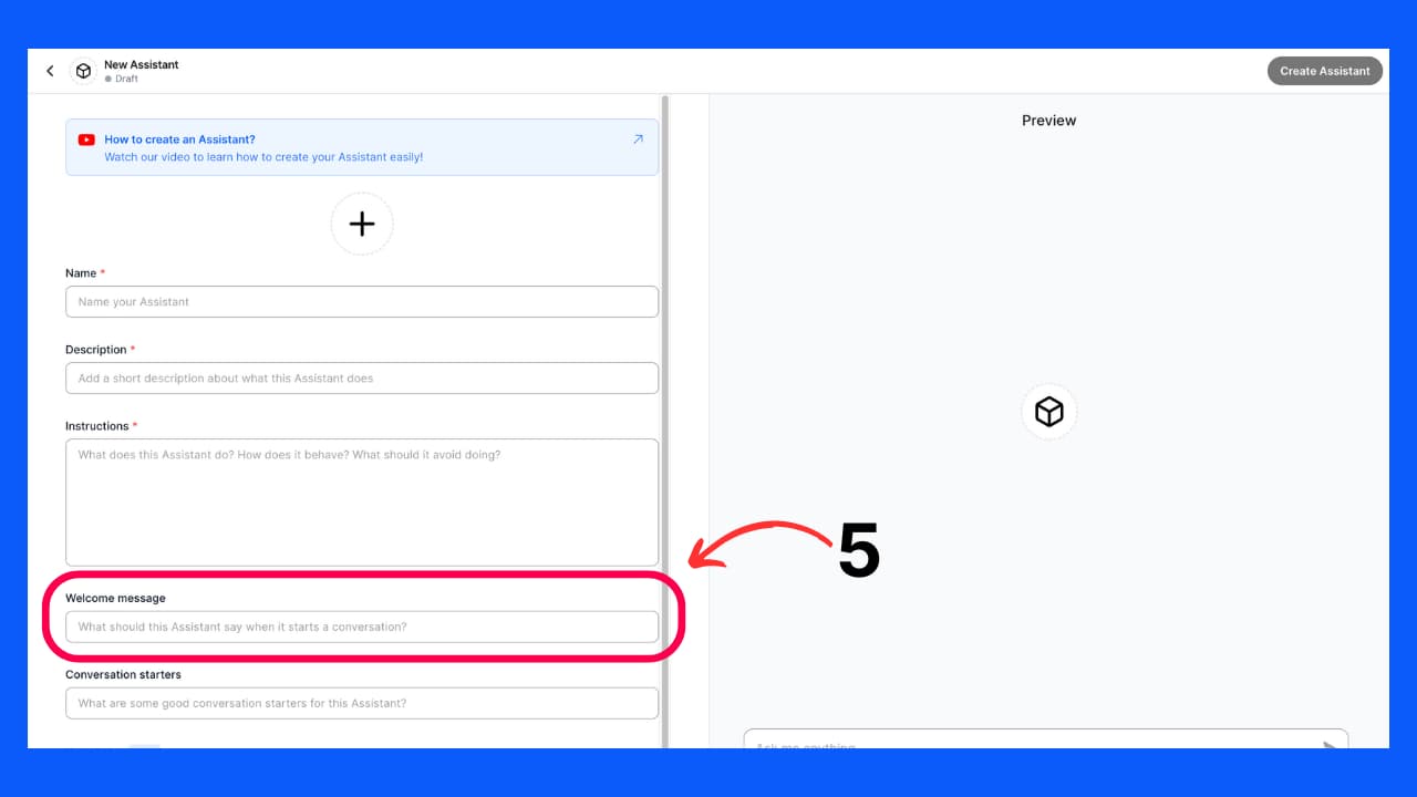 AI Agent création on BlueGPT - Step 5