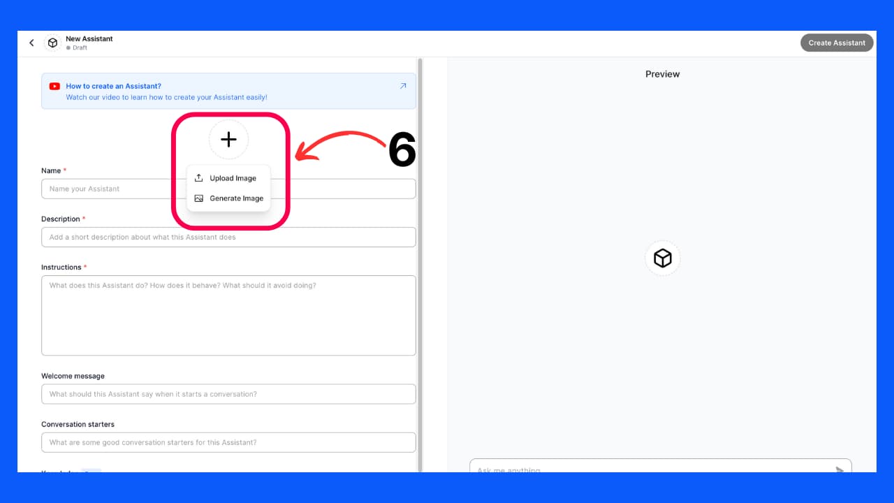 AI Agent création on BlueGPT - Step 6